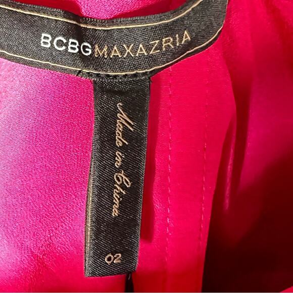 NWT BCBGMAXAZRIA pink floral begonia formal cocktail dress size 2 B108 - Picture 3 of 8